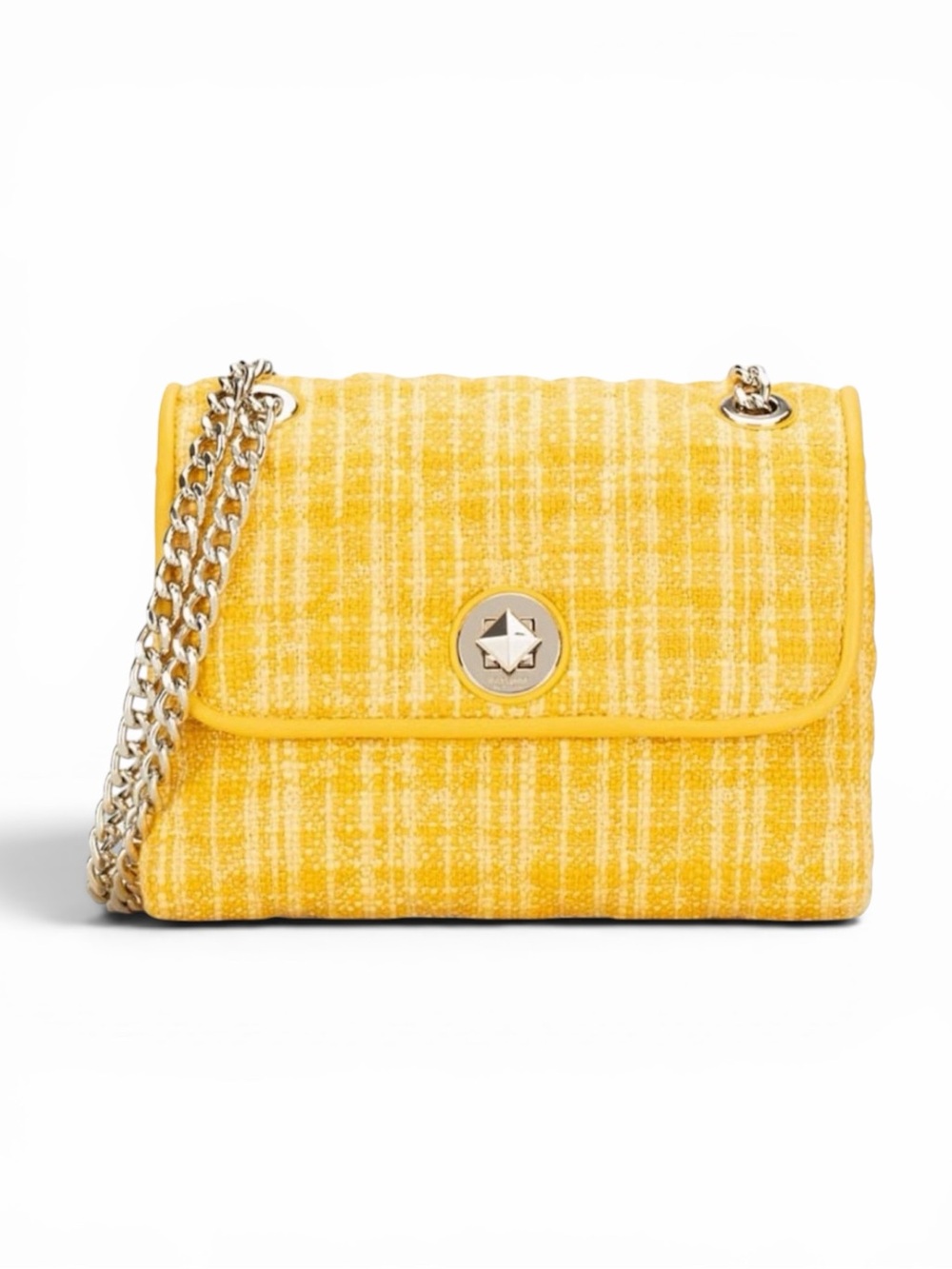 NWT Kate Spade Natalia Flap Shoulder Bag Medium Tweed in Cut Mango